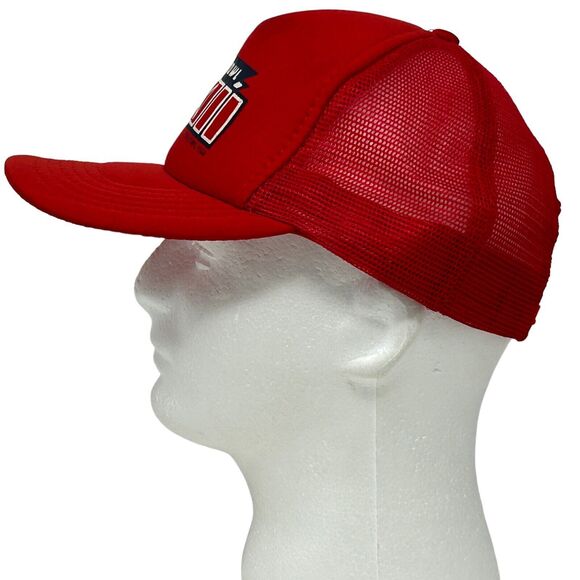 Vintage Super Bowl XXIII Trucker Hat Baseball Cap San Francisco 49ers 80s Red - Picture 8 of 13